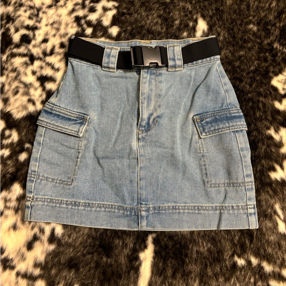 Pacsun denim utility skirt